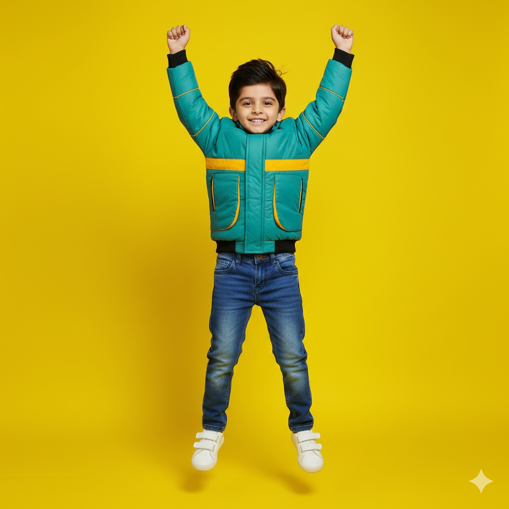 Turquoise Puffer Jacket