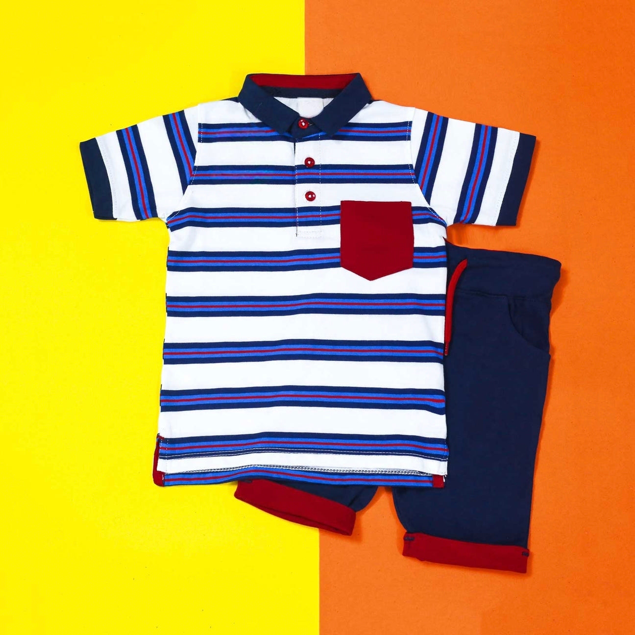 Blue & White Stripped Twinset