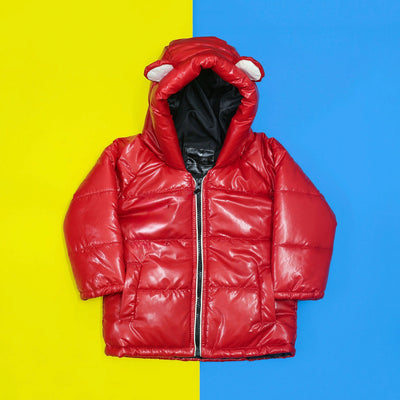 Red Gloss Puffer Jacket