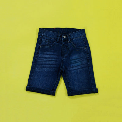 Navy Blue Denim Shorts