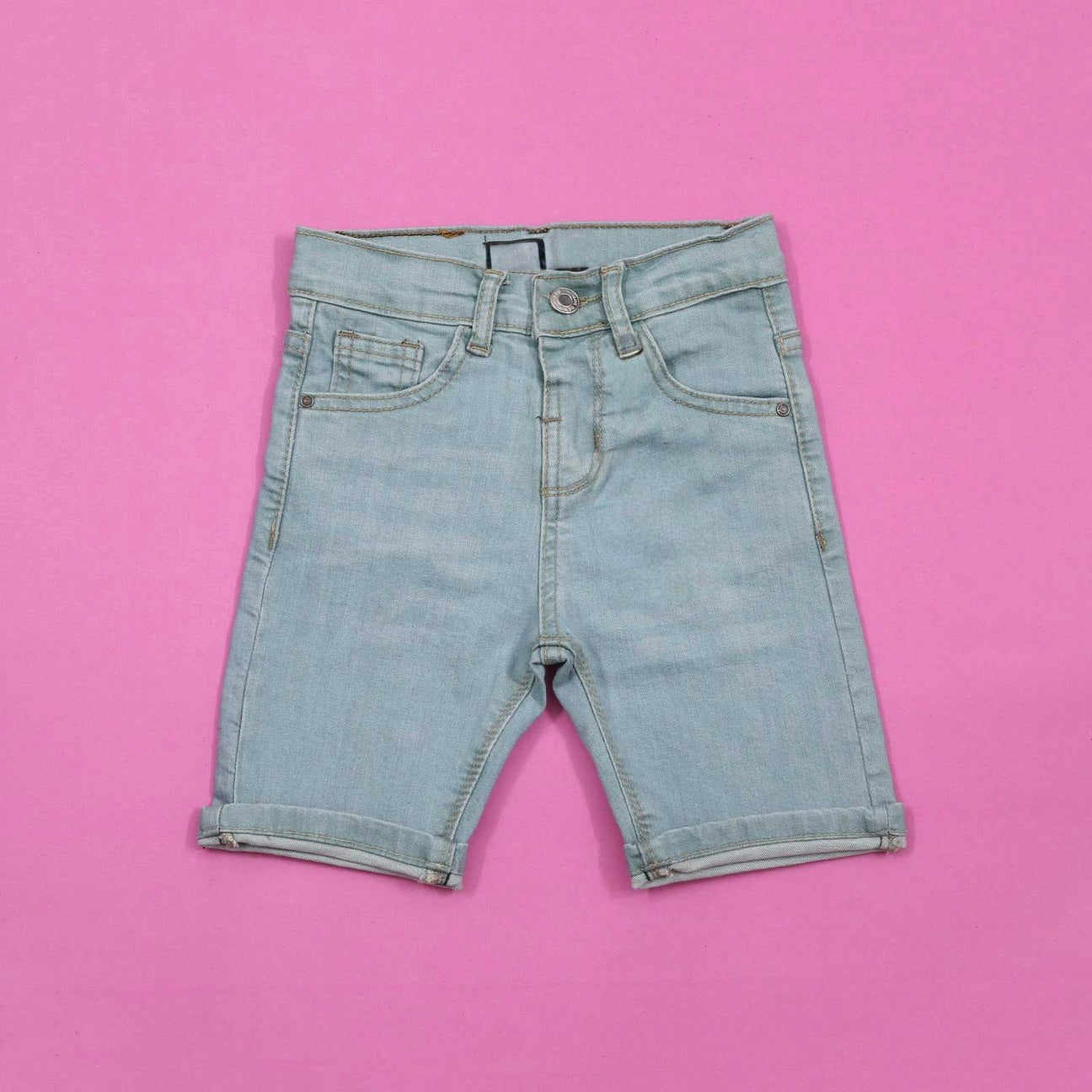 Faded Blue Denim Short