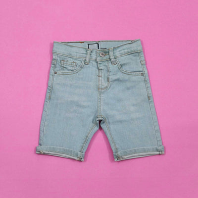 Faded Blue Denim Short