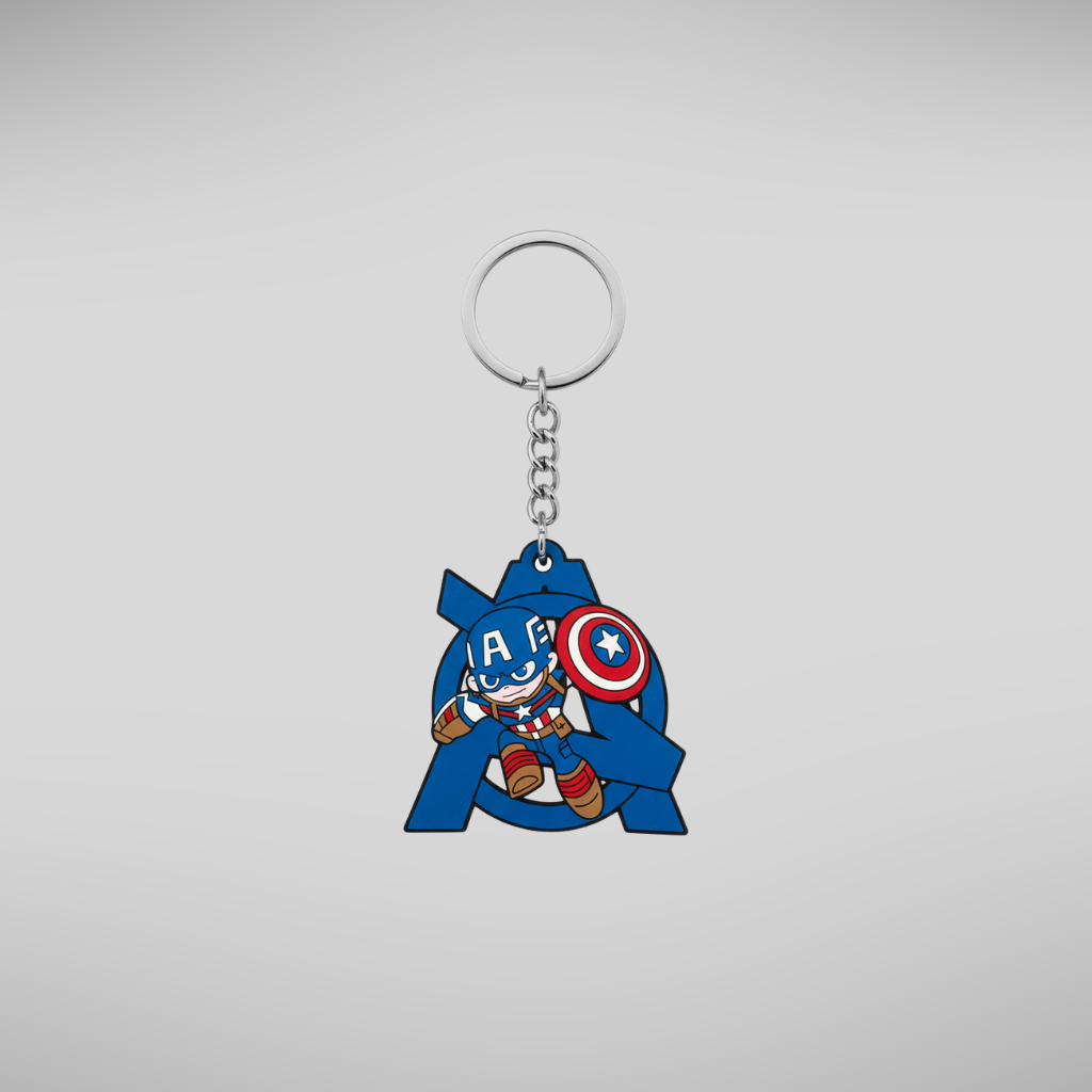 Captain America Spinning Keychain