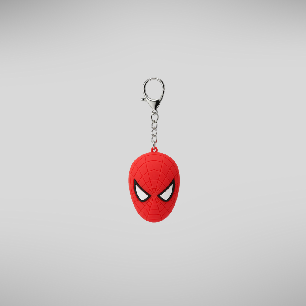 Spiderman Mask PVC Keychain