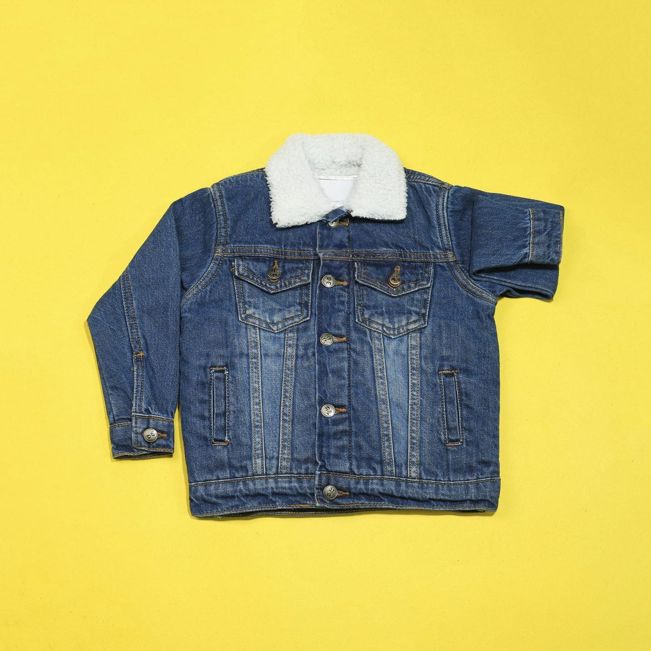 Blue Denim Fur Jacket